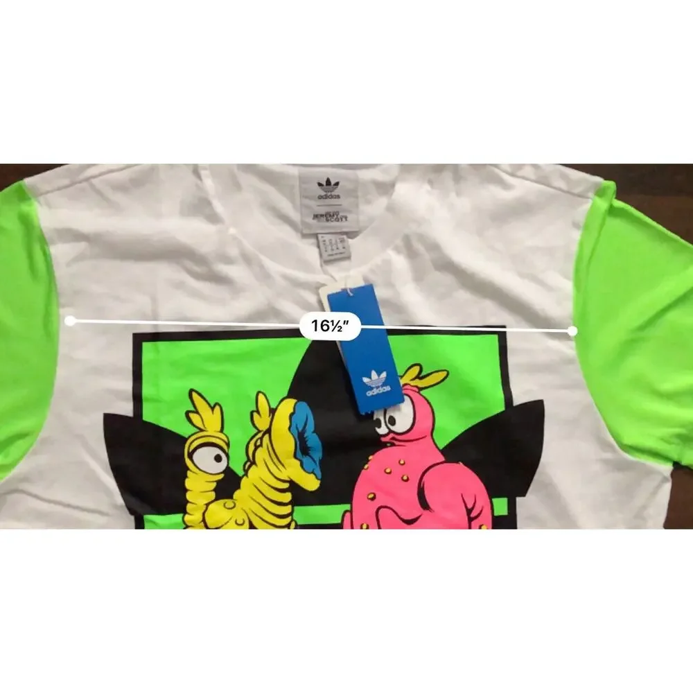 Adidas X by Jeremy Scott JS TEE Graphic Print AmbroideredT-Shirt, M, H53371